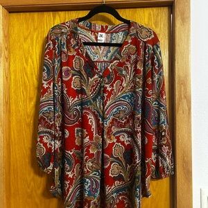 Sew In Love Vibrant Paisley Blouse